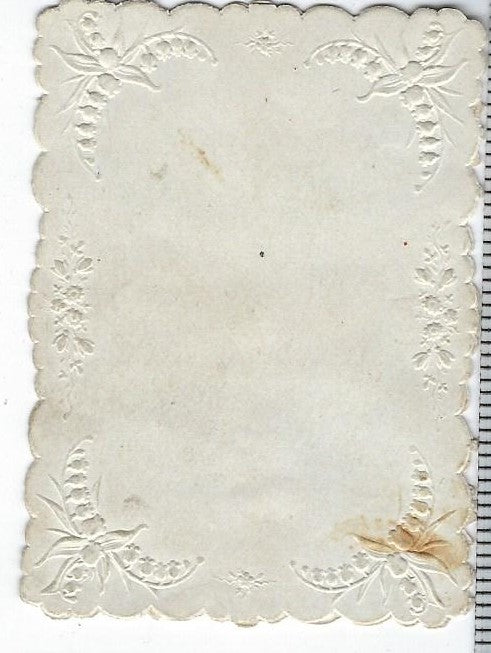 Antique Paper Lace Embossed Die Cut Card 1800s Valentine Card Post Civil War