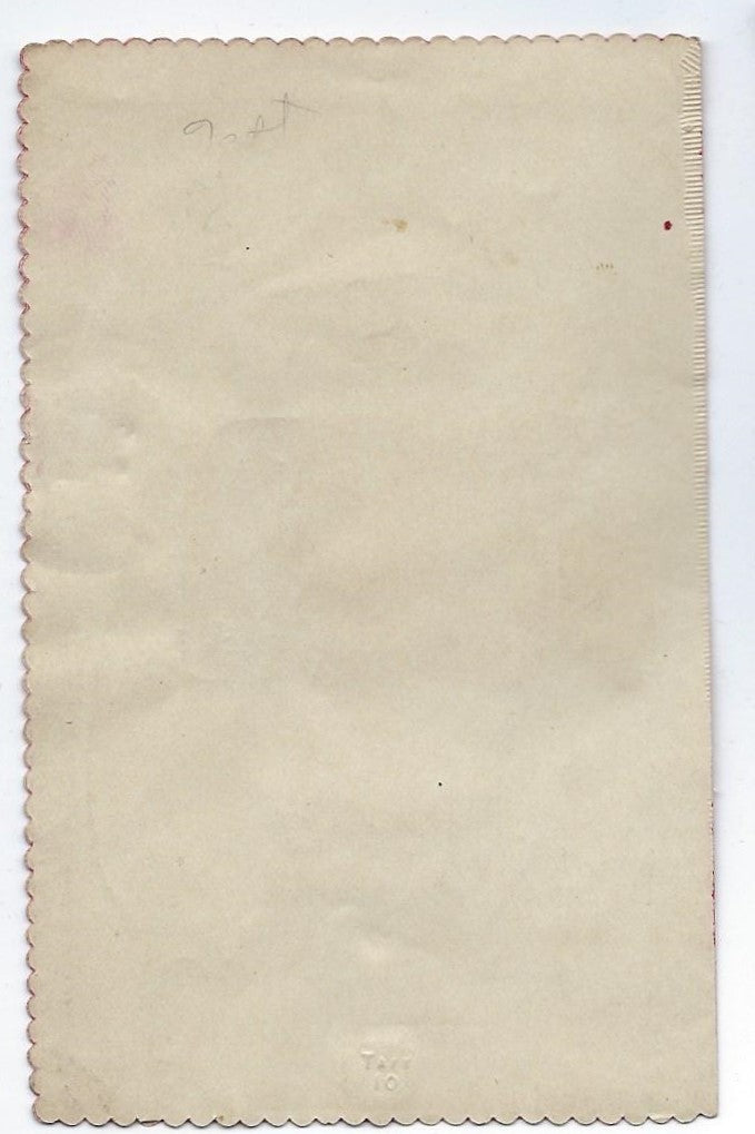 Antique Post Civil War Embossed Paper Valentine by Taft of Worcester with Applied Images
