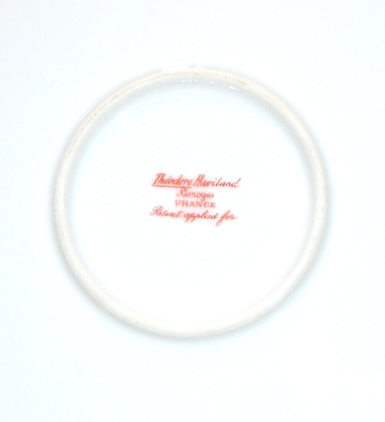 Limoges Porcelain Theodore Haviland Charger Gold Medallion Pink Floral Border