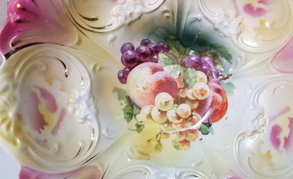 RS Prussia Porcelain Bowl Mold 79 Rare Fruit Decor