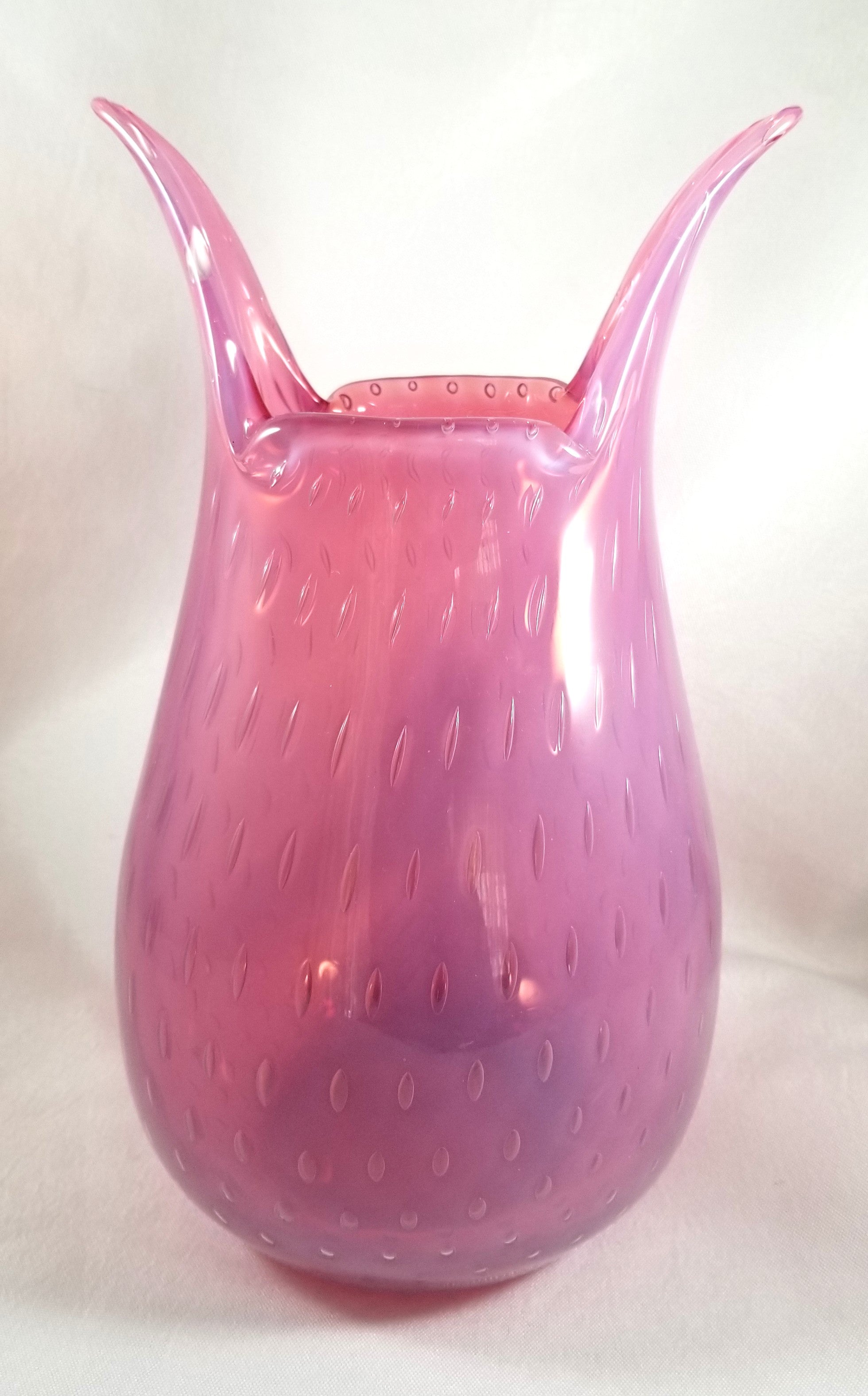 Antique Burnt Pink Mercury Glass Vase: A Timeless Treasure