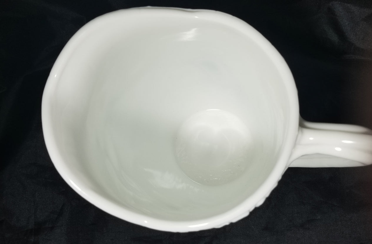 Bryce Opaque Milk Glass Figural Owl Pitcher with Glass Eyes