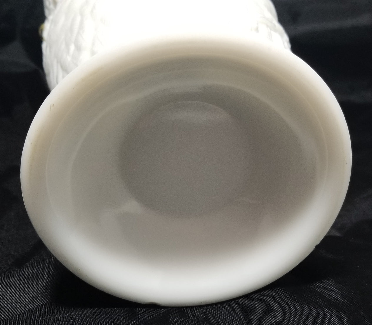 Bryce Opaque Milk Glass Figural Owl Pitcher with Glass Eyes