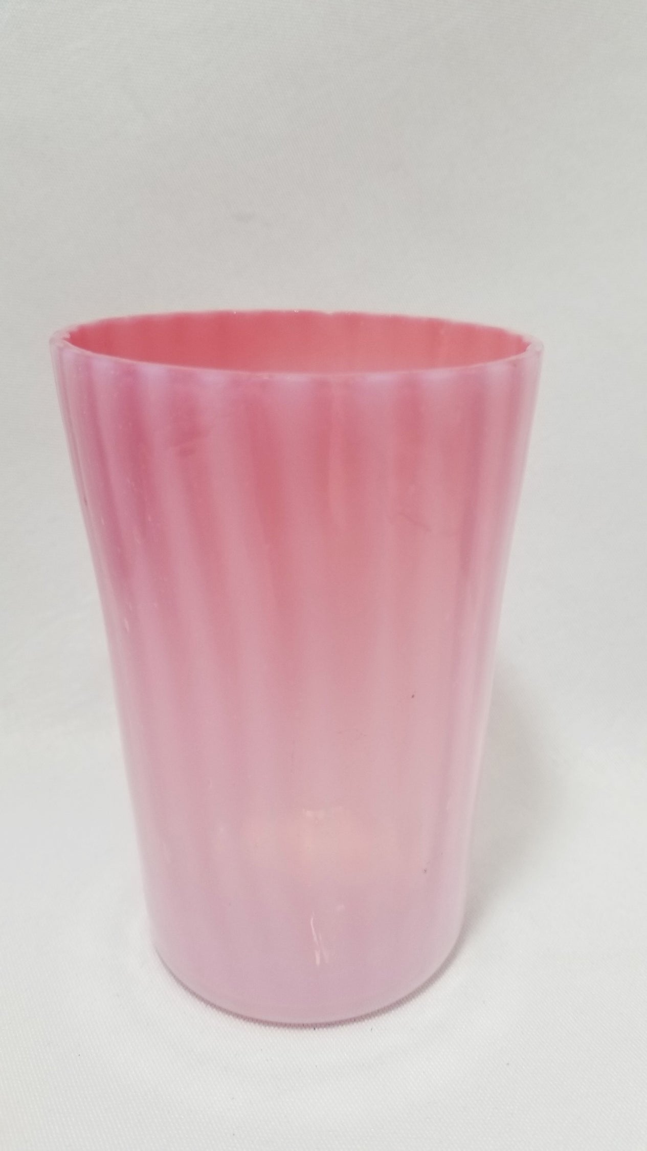 Rare Hobbs Brockunier Neapolitan Pink Opaline Stripe Tumbler
