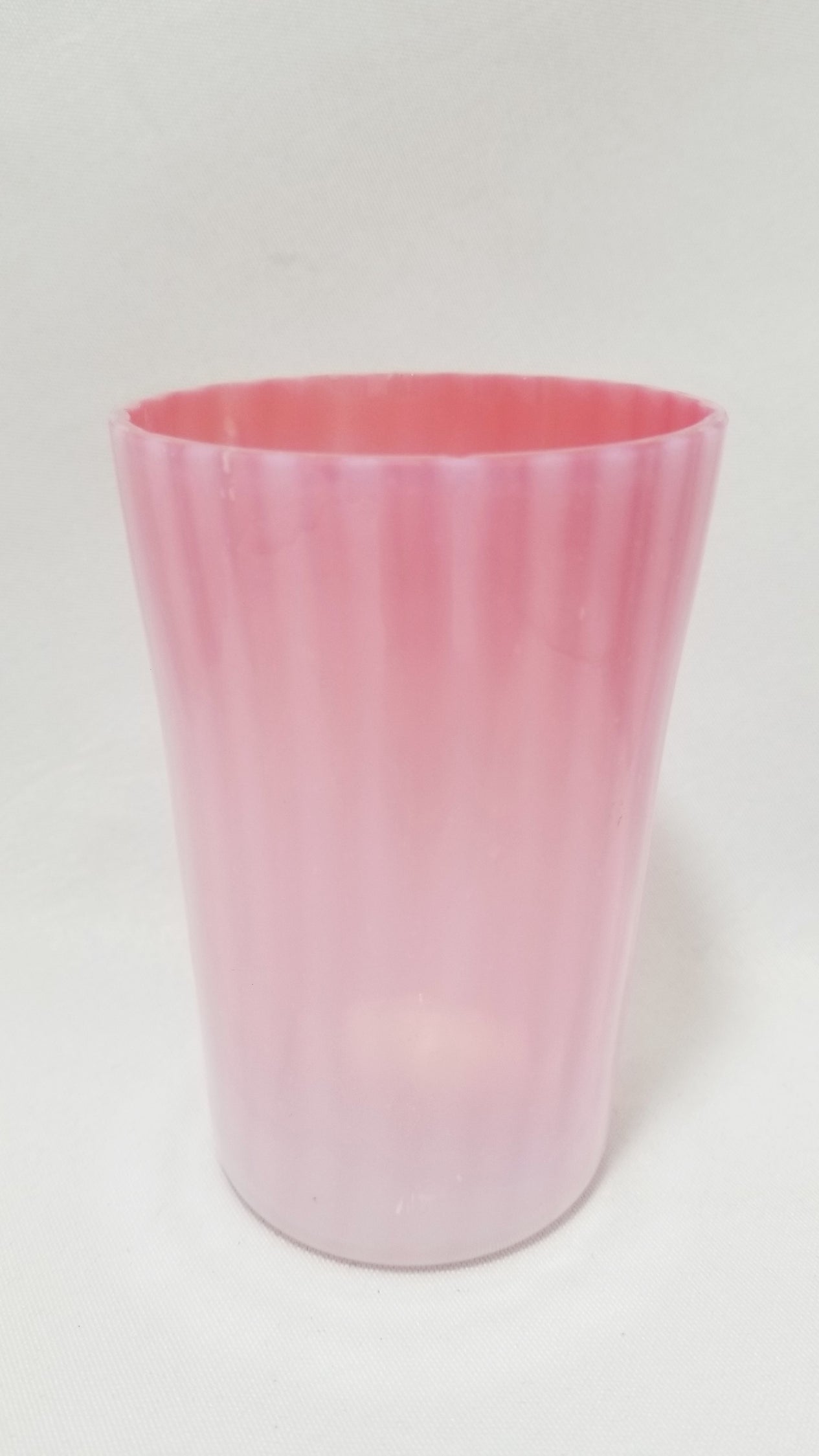 Rare Hobbs Brockunier Neapolitan Pink Opaline Stripe Tumbler