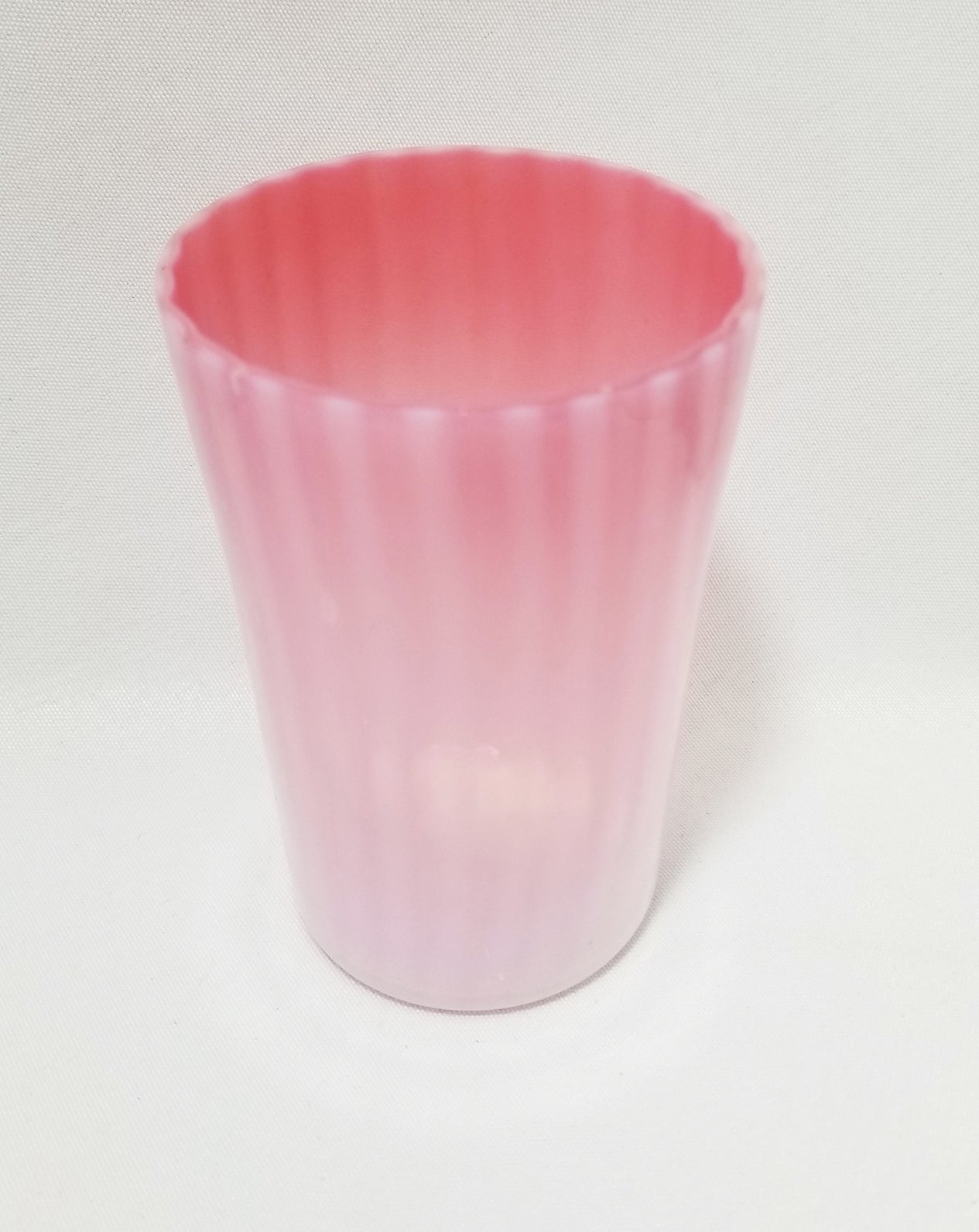 Rare Hobbs Brockunier Neapolitan Pink Opaline Stripe Tumbler