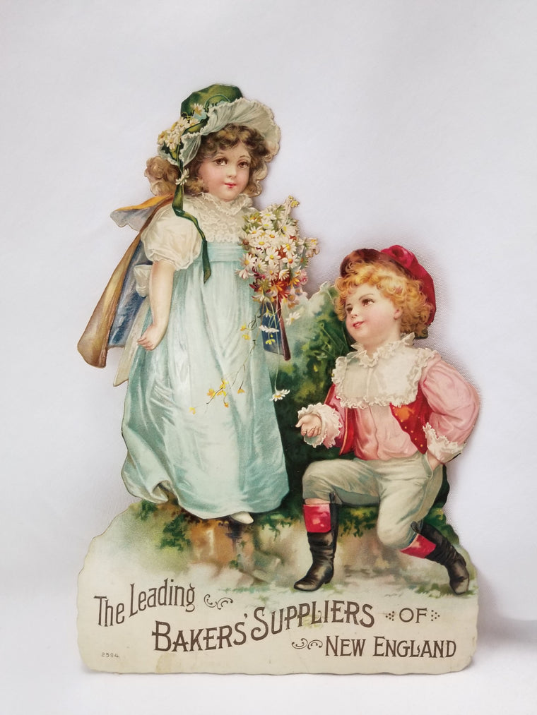 Large Rare Antique 1900s Raphael Tuck Frances Brundage Die Cut Advertising Children Playing Romeo & Juilet