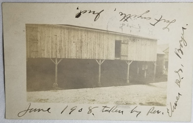 Indiana RPPC Real Photo Postcard Lafayette IN Livery Stable Barn