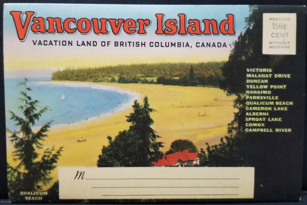 Vancouver Island Vacation Land of British Columbia Travel Souvenir Postcard Booklet