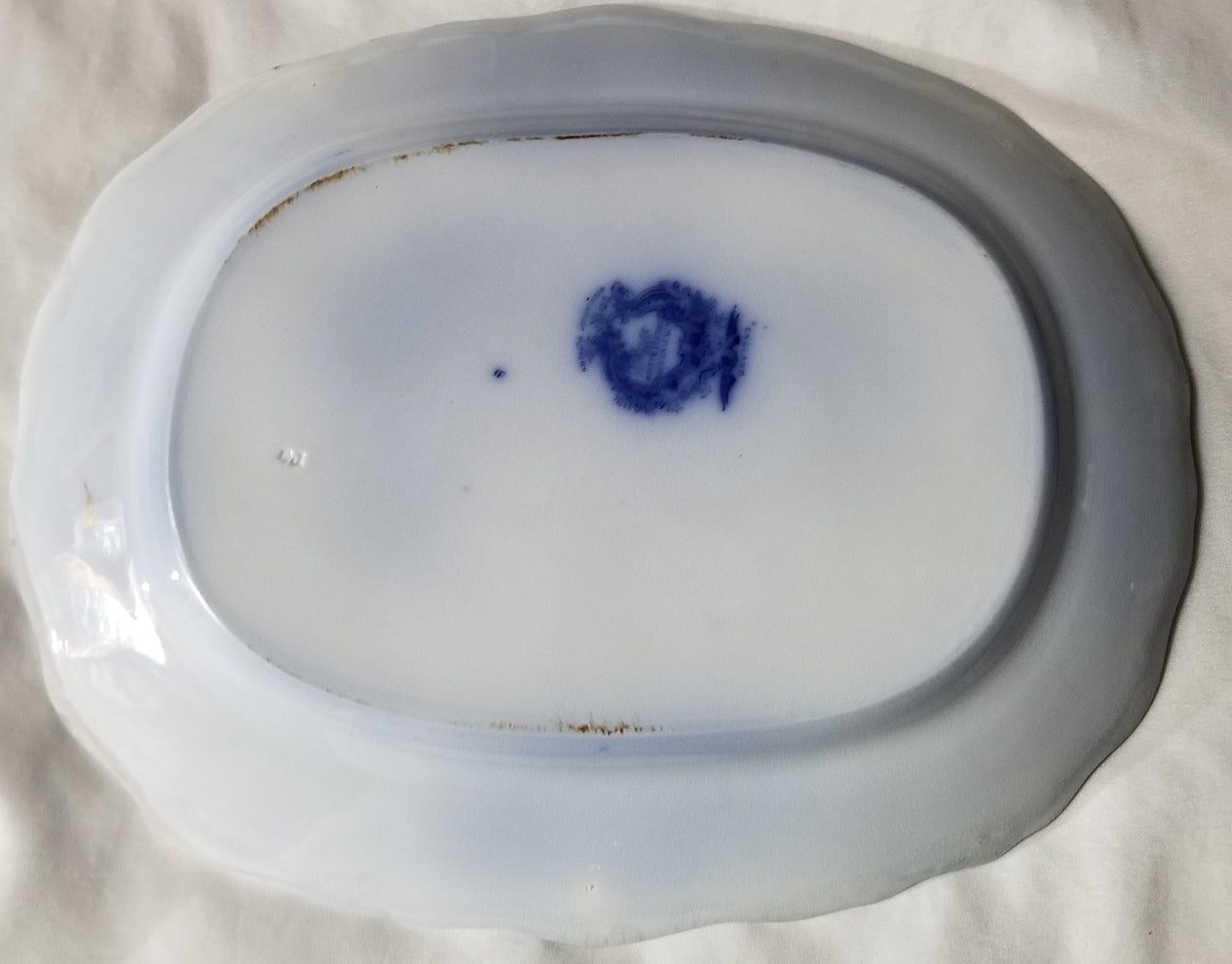 English Burgess & Leigh Middleport Platter with Nonpareil Flow Blue Pattern