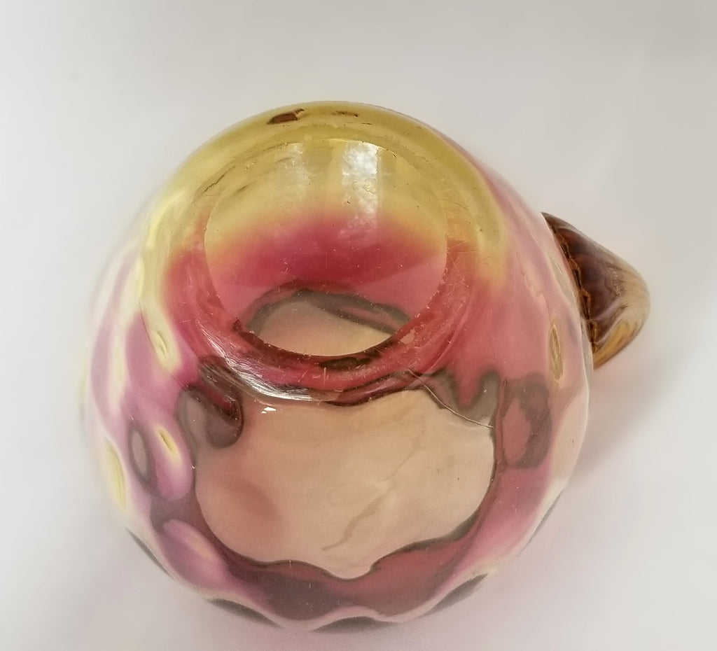 New England Glass Amberina Miniature Creamer Inverted Dot
