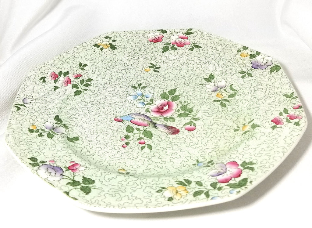 Vintage English Chintz China Plate Wessex Pattern Pheasant Bird Winkle Whieldon Ware