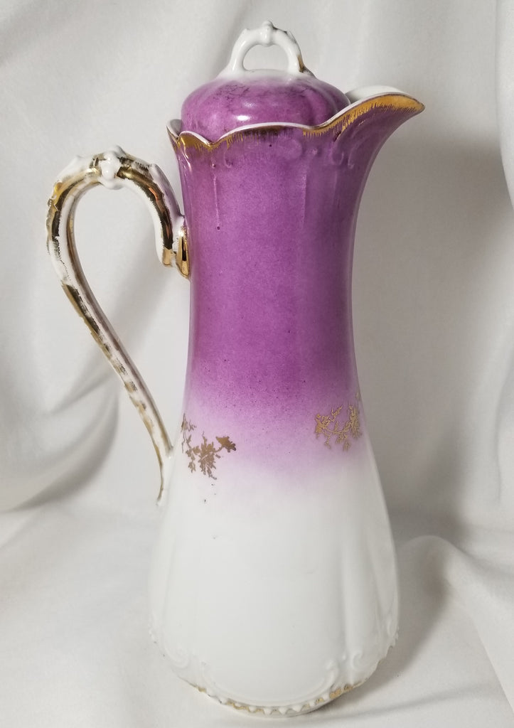 Royal Bavarian Porcelain Chocolate Pot Romantic Allegorical Scene Cupid & Maidens