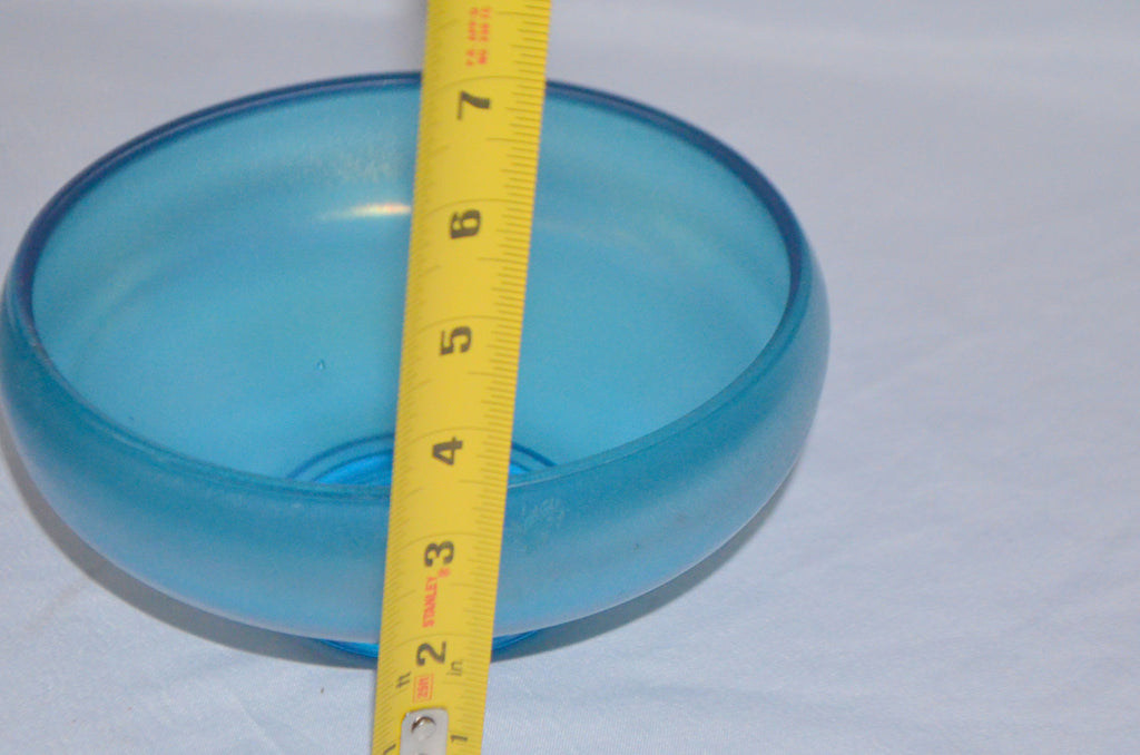 Fenton Stretch Glass Celeste Blue Deco Footed Bowl