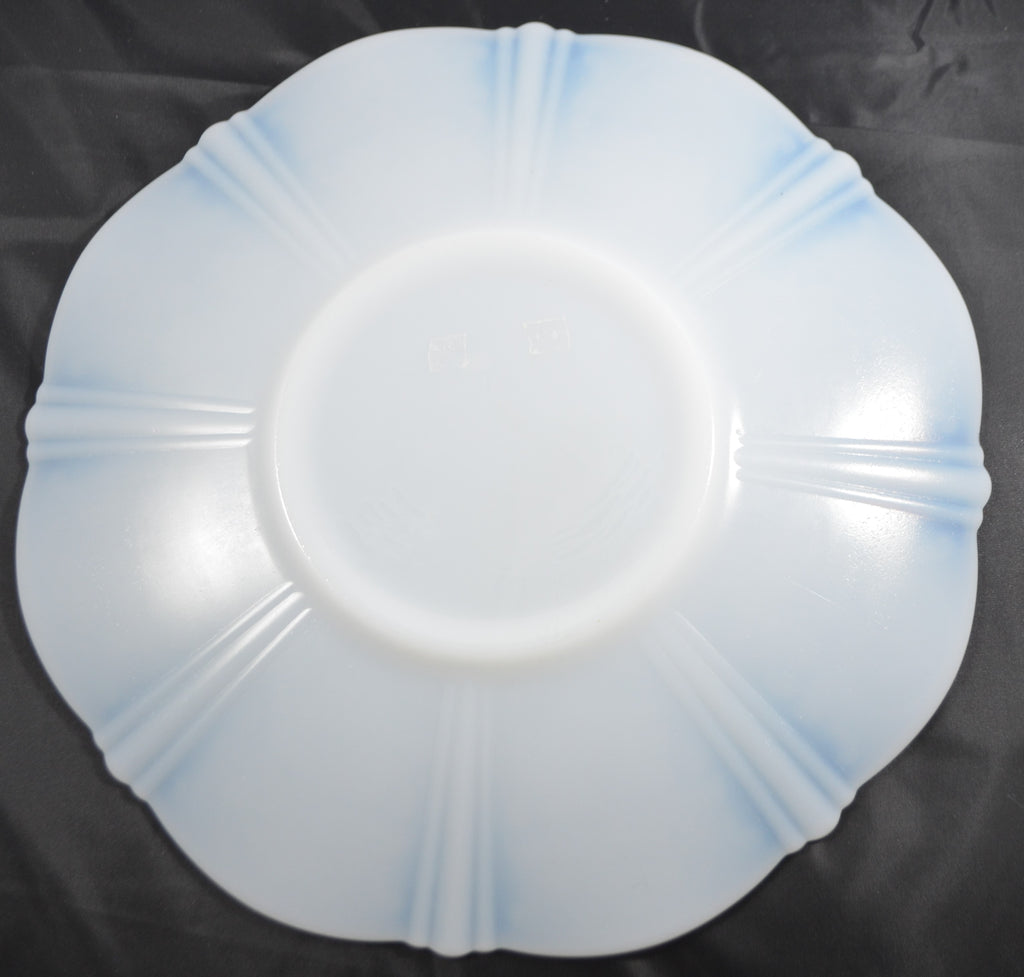 American Sweetheart Monax Depression Glass White Opalescent Dinner Plate