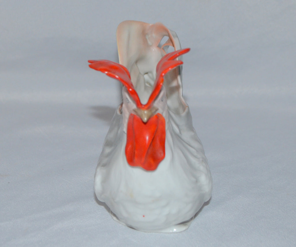 Figural White Rooster Royal Bayreuth Milk Pitcher