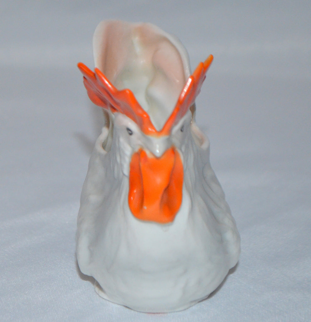 Figural White Rooster Royal Bayreuth Creamer Pitcher