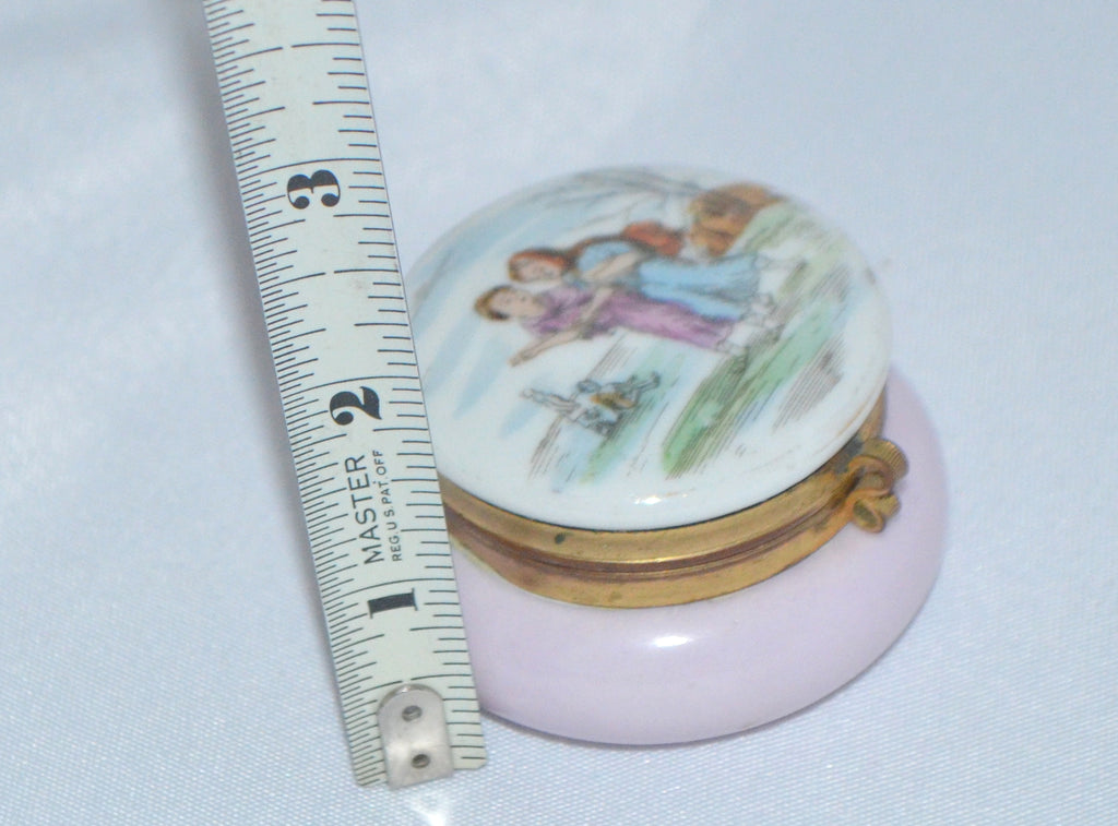 French Porcelain Patch Box Miniature Trinket Jar