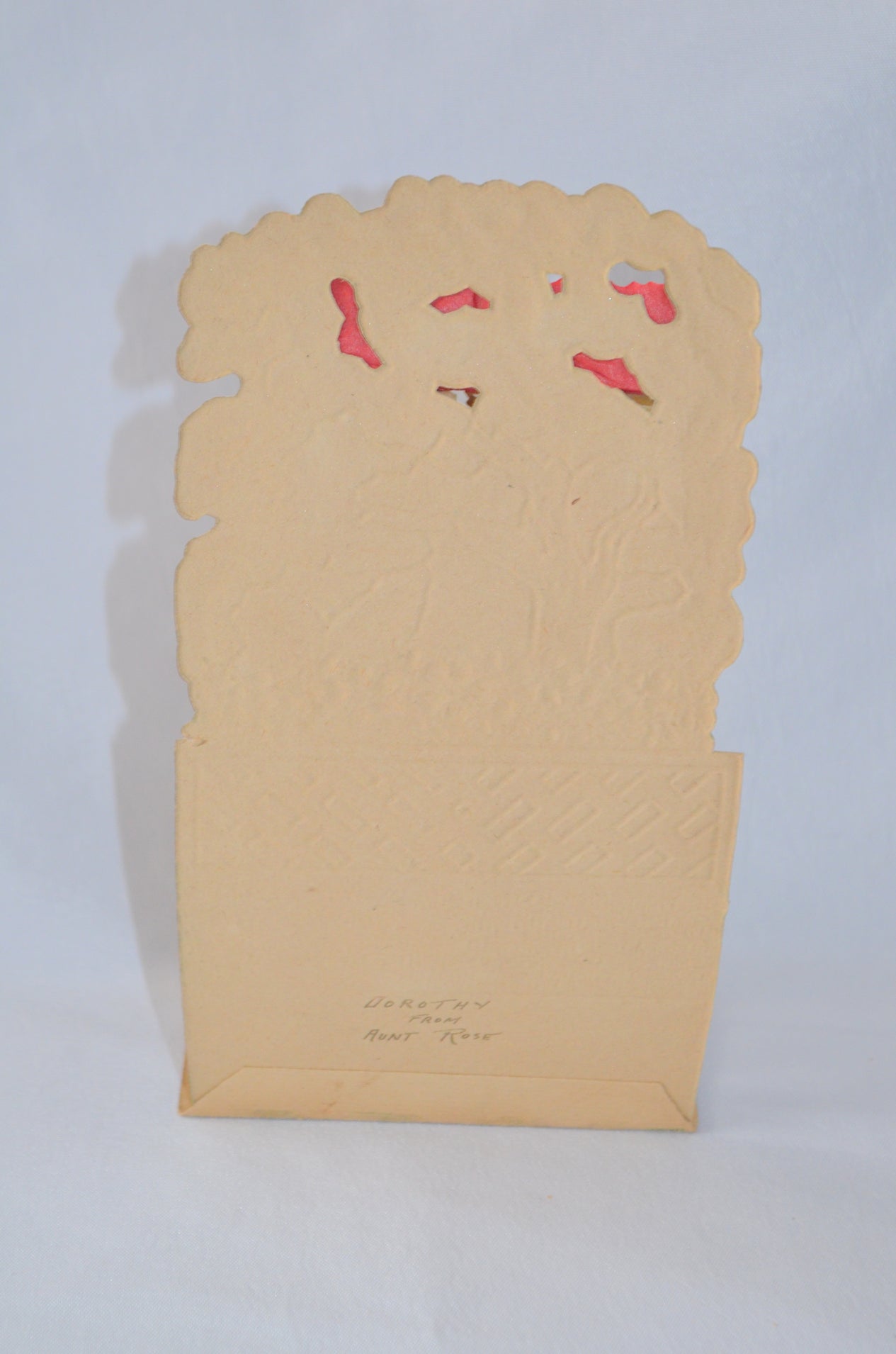 Valentine Die Cut Embossed 3D Card Cupid Hanging Flowers Double Honeycomb
