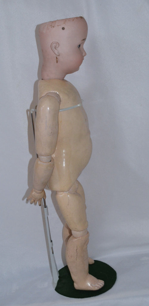Antique German Doll Bisque Head & Composition Child Adolf Wislizenus AW  W II 25"