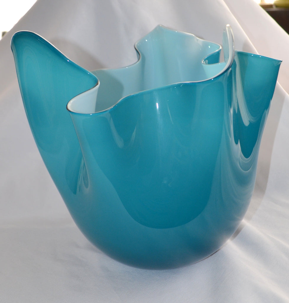 Venini Italian Art Glass “Fazzoletto” Handkerchief Vase Fulvio Bianconi Design