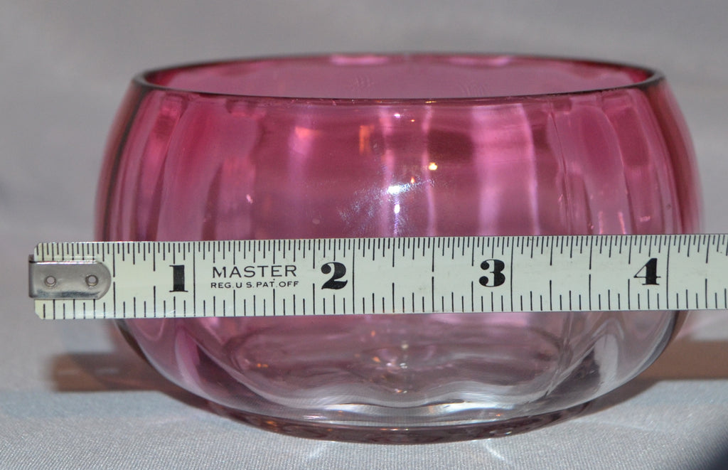 Hobbs Victorian Cranberry Rubina Finger Bowl Circa 1880 EAPG Period Glass