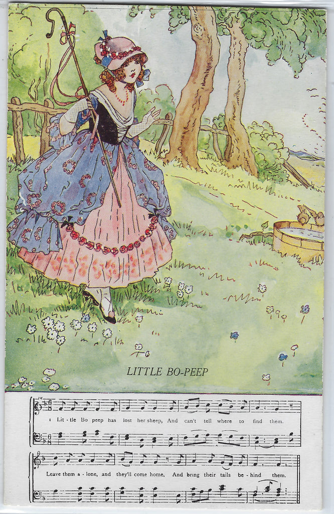 Little Bo Peep English Nursery Rhymes Postcard Series 44 A&C Black Publishing
