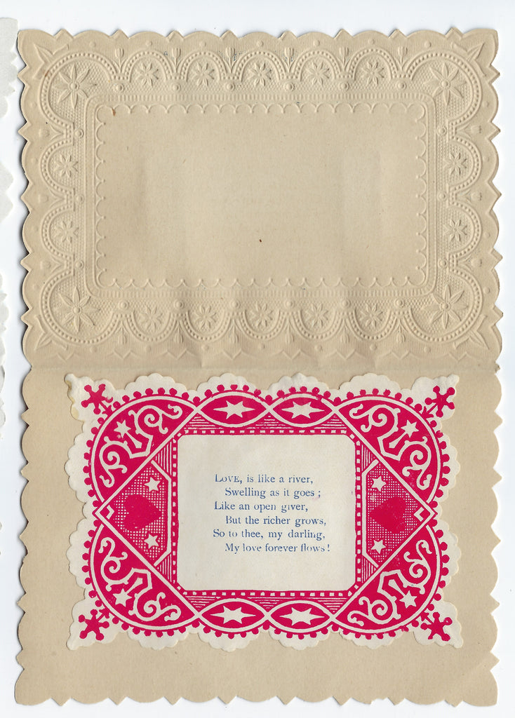 Antique Valentine Card Circa 1870-1890 Anonymous Publisher
