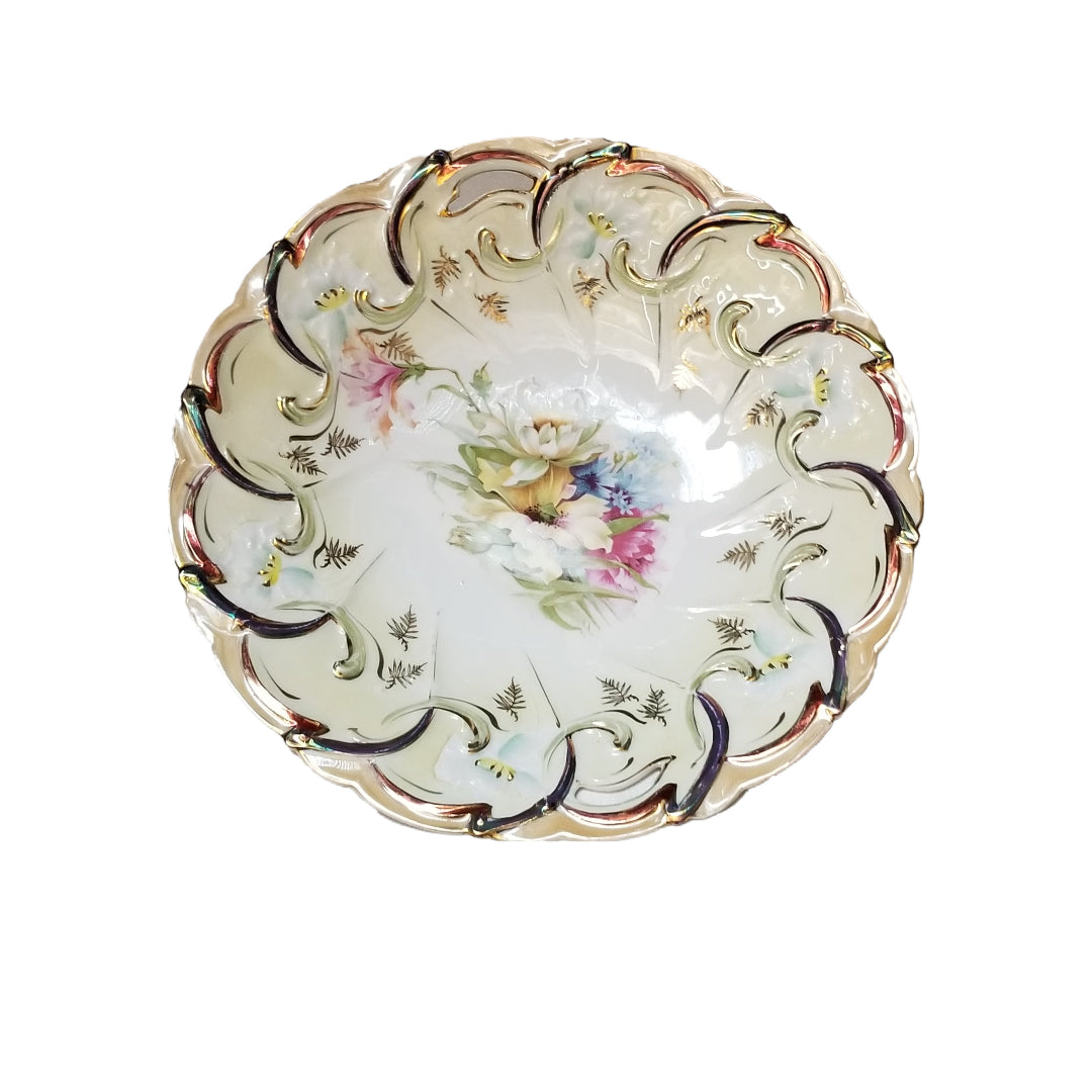 Antique Art Nouveau RS Prussia Porcelain Cake Plate Mold 40 Tiffany Finish