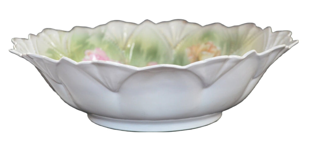 RS Prussia Porcelain Bowl Multi Color Roses Variation Mold 98