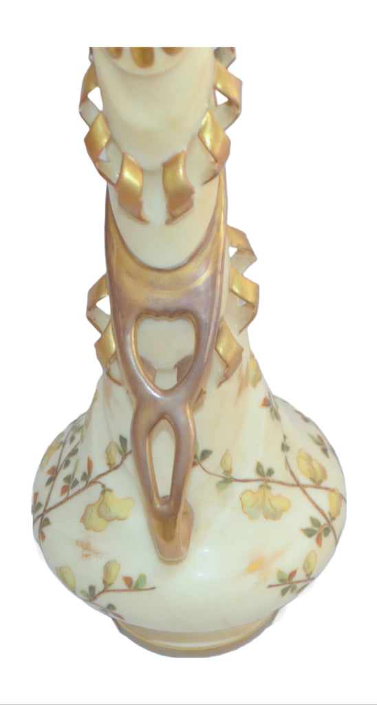 Austrian Porcelain Earthenware Art Nouveau Style Ewer Vase Carl Knoll Carlsbad Austria