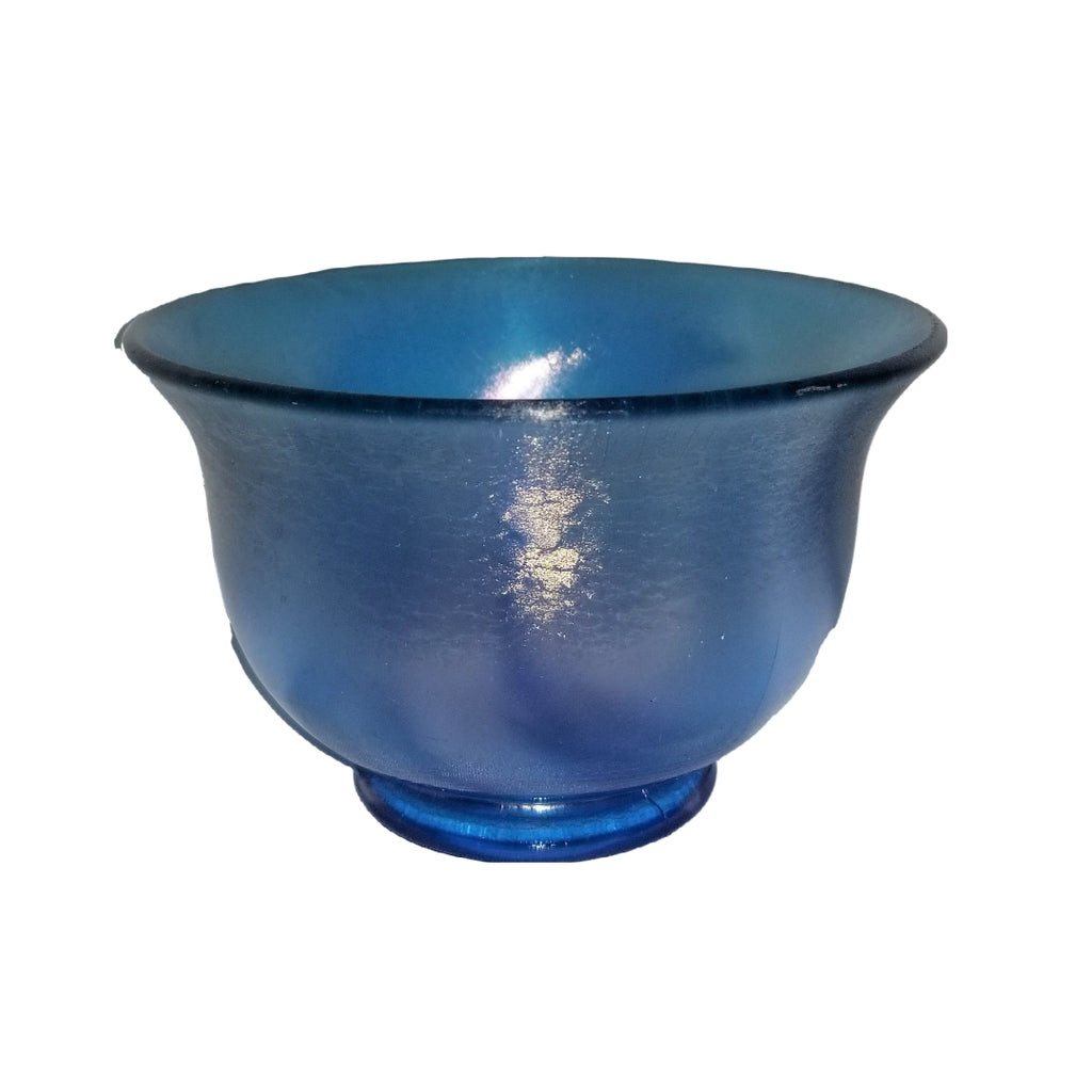 Fenton Blue Celeste Stretch Glass Mayonnaise Bowl