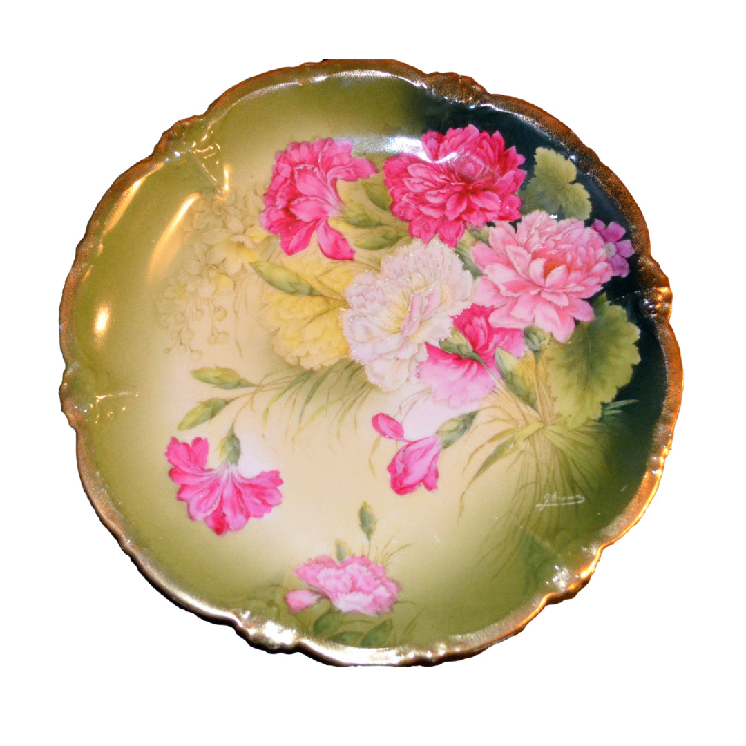 Bavarian Carnations Porcelain Charger PLATE