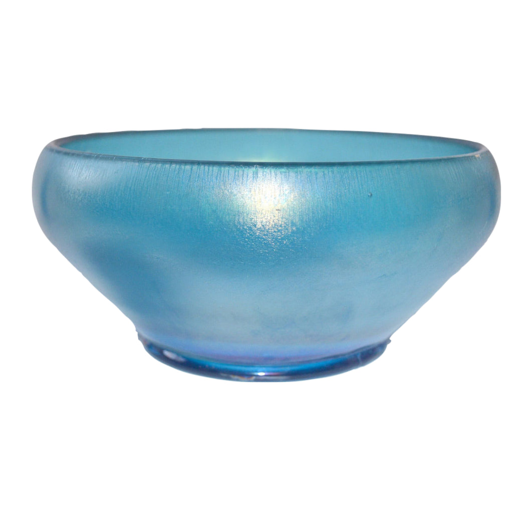 Fenton Stretch Glass Celeste Blue Cupped Console Bowl