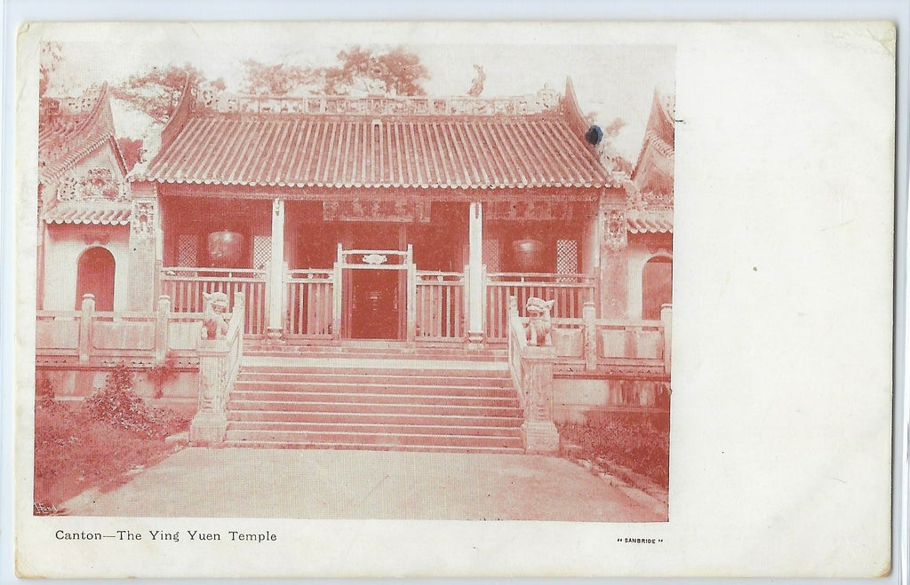 Canton China Ying Yuen Temple Sansbride 1915 China Postcard