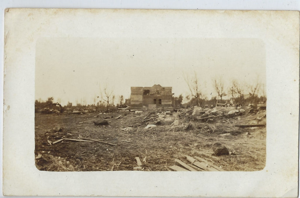 RPPC Real Photo Postcard Set of (4) Four 1918 Tyler Minnesota August 20th Cyclone Tornado Damage People Streets Buildings