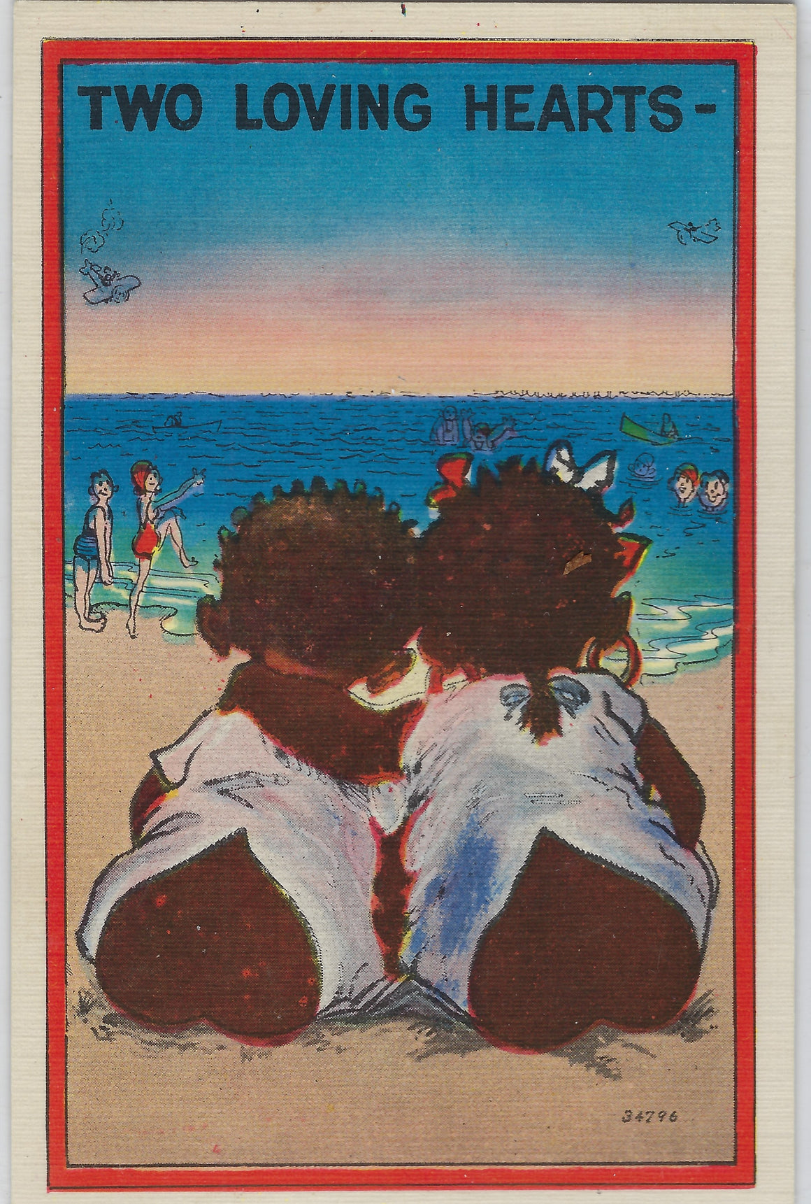Vintage African American Black Americana Valentine's Day Cards