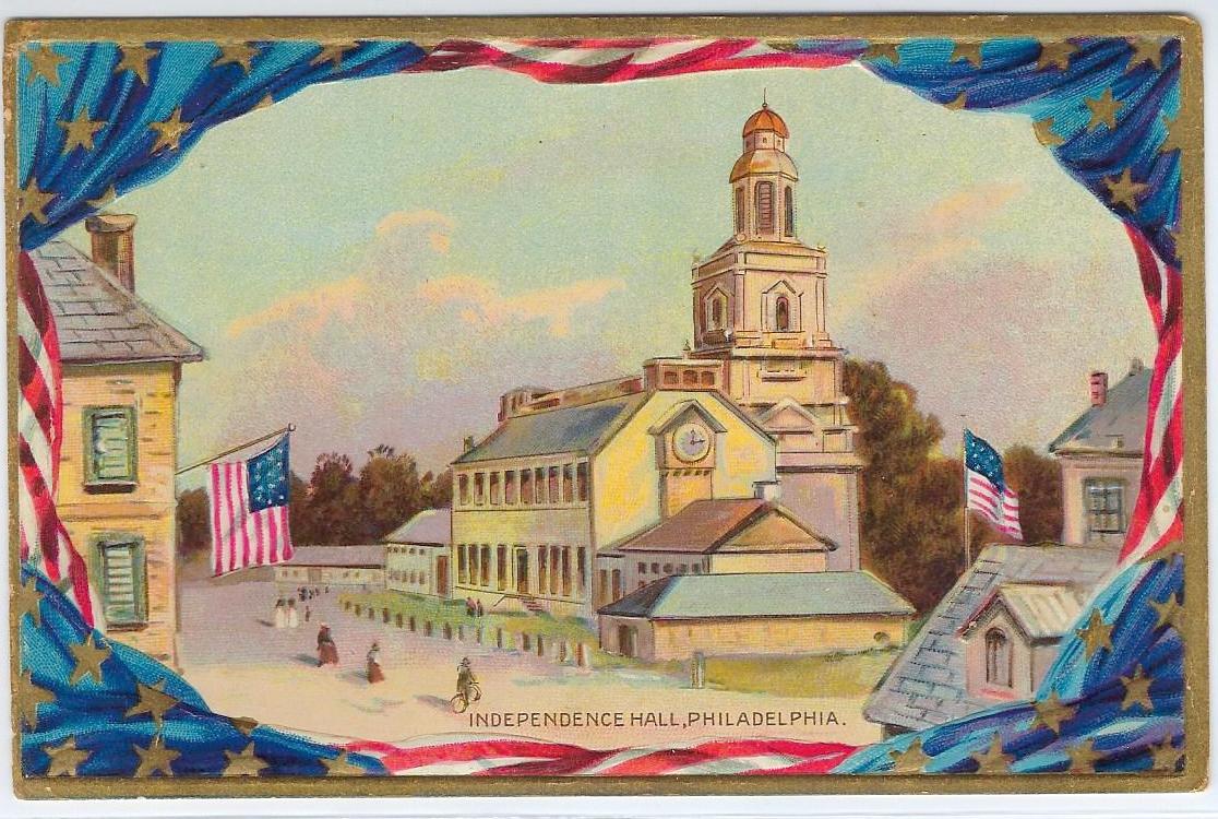 Patriotic Postcard Fourth of July Tuck Publishing Serie 159 Independence Hall Philadelphia