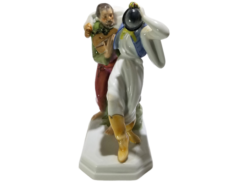 Herend Porcelain Figurine #5512 Hungarian Dancing Men Drunk Pals Musicians