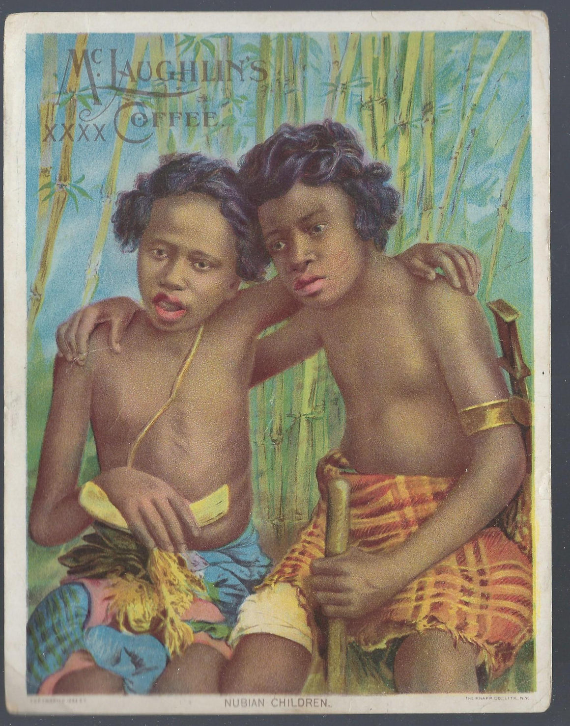 Black Americana Advertising Trade Card McLaughlin Coffee Nubian Children