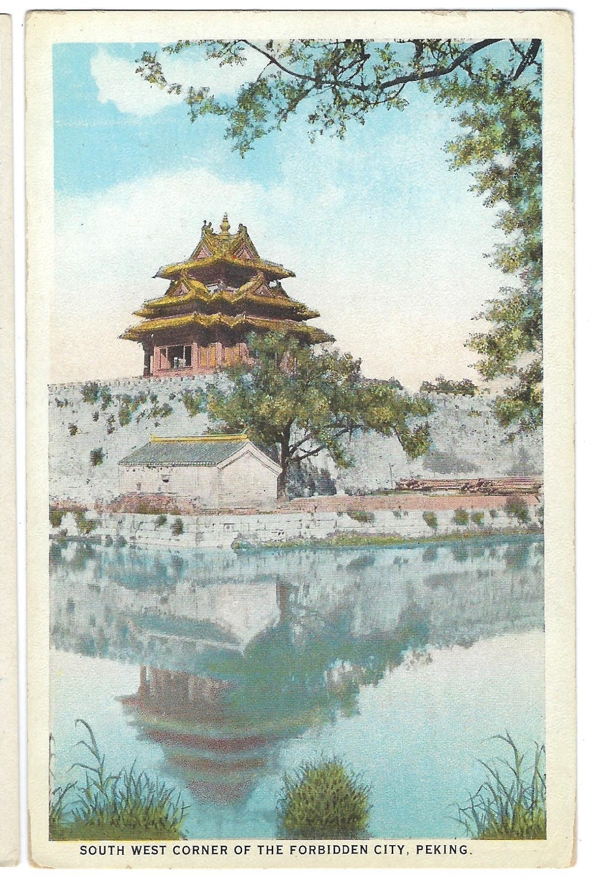 Postcard of China A South West Corner of the Forbidden City Peking Camara Craft Publishing