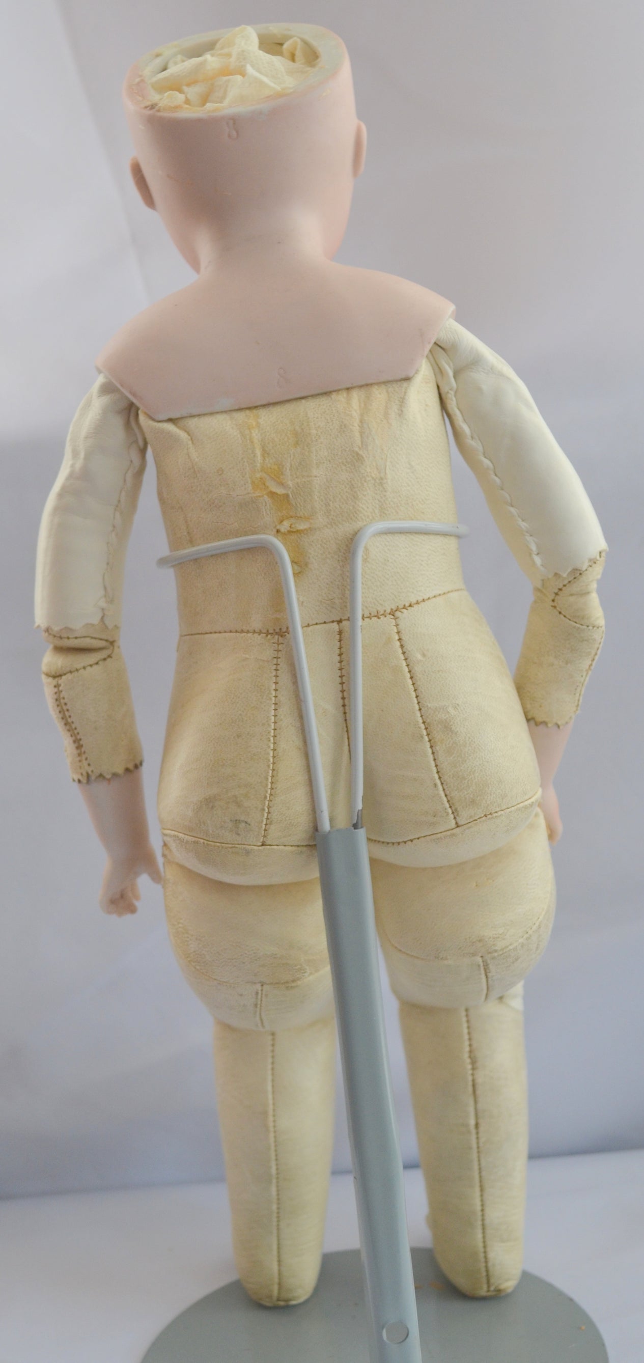 Early JDK Kestner Pouty Face Bisque Shoulder Head Doll Marked 8