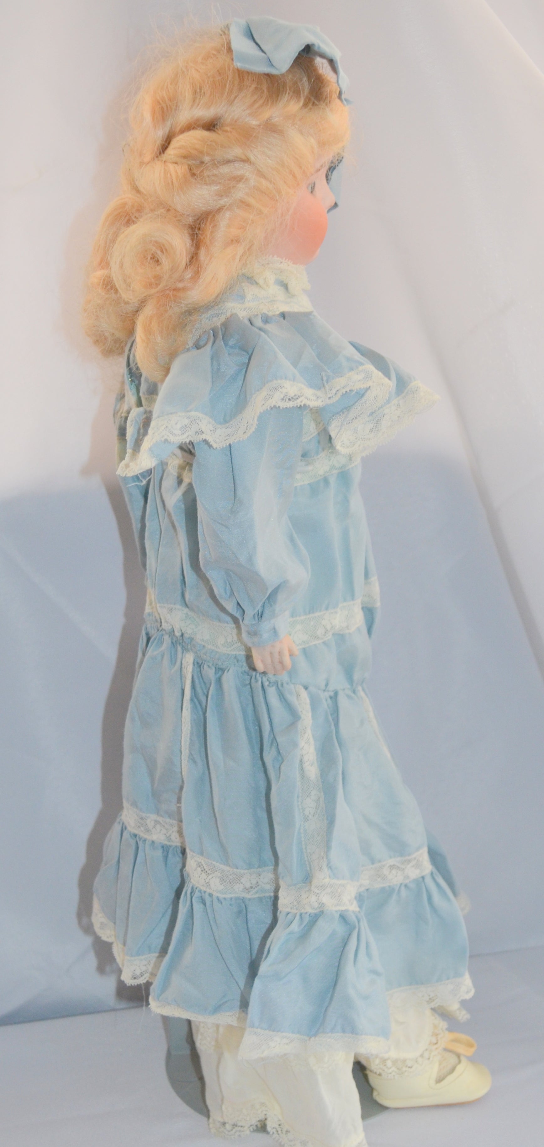 German Bisque Doll Antique Porcelain Mohair Wig Sleep Eyes Marked Spec -  ChristiesCurios