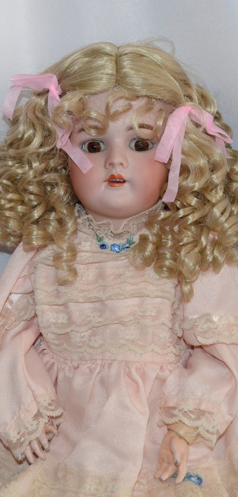 German Bisque Doll Heinrich Handwerck Simon Halbig 99 DEP Brown Sleep Eyes Composition Wood Ball Joint Body Antique 22" Child's Doll