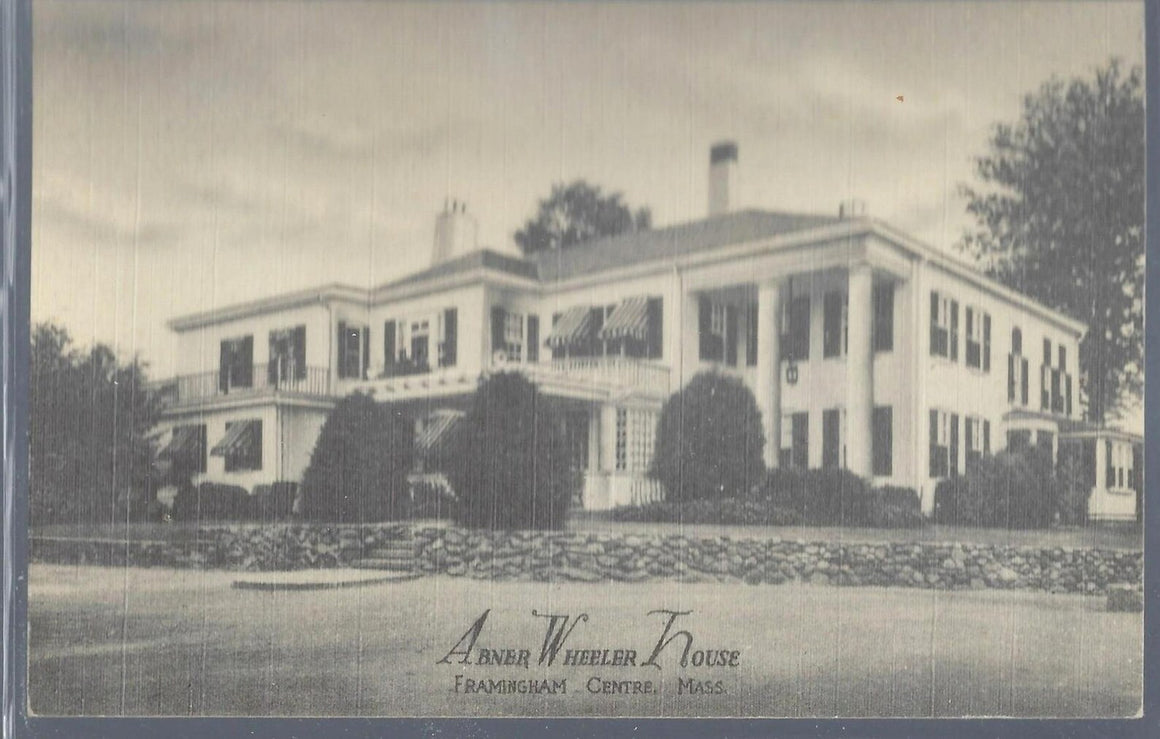 Abner Wheeler House Framingham Center Massachusetts (MA) Linen Postcard