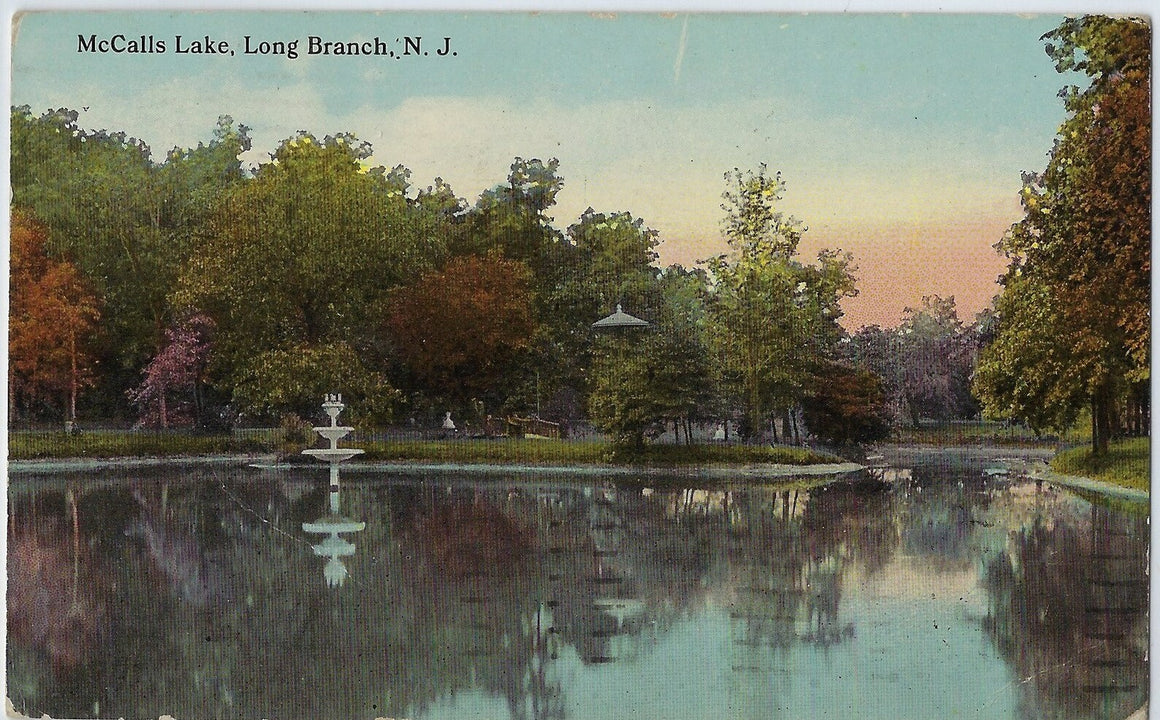 Postcard Places in USA A View Of McCalls Lake, Long Branch, New Jersey NJ