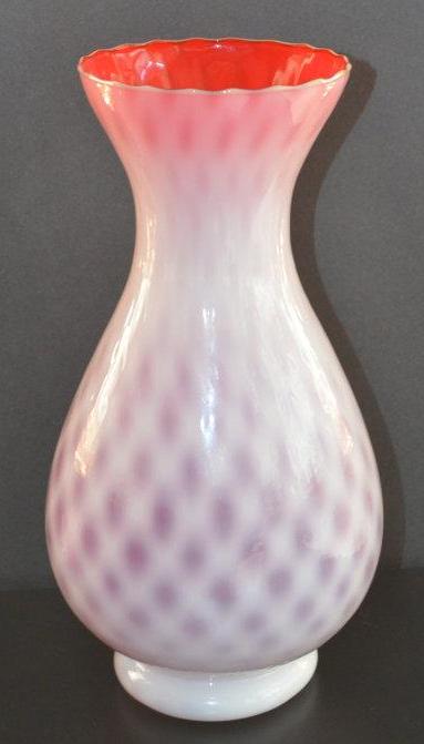 Kanawha ruby red opalescent vase