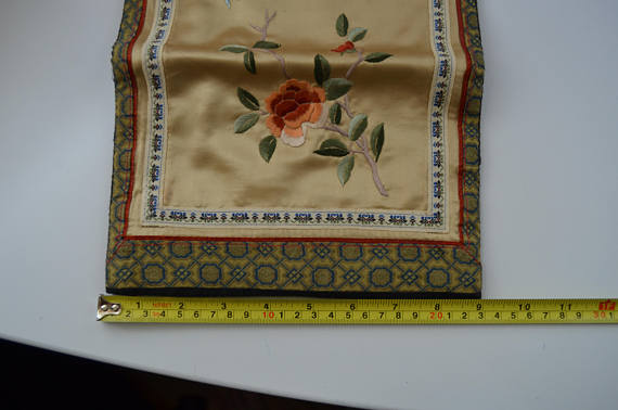 Vintage Silk Embroidered Clutch Purse Floral Theme Aesthetic Style Handbag