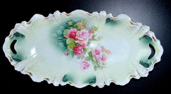 RS Prussia Porcelain Tray Wavy Scalloped Border Mold 259