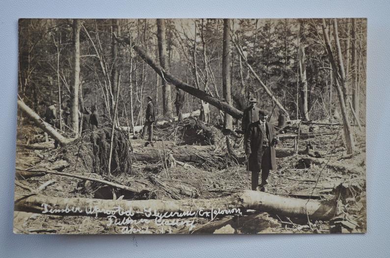 Small Town Post Card RPPC Wellsville, NY 1910 Real Photo Postcard